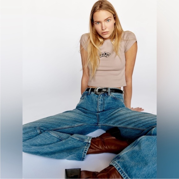 π NWT Reformation Muse Playing Cards Tee - Picture 3 of 6